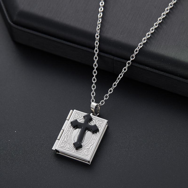 Винтажное готическое ожерелье с подвеской в виде креста и книги для женщин, креативная персонализация, открывающаяся фоторамка, циркон, романтический подарок
Винтажное готическое ожерелье с подвеской в виде креста и книги для женщин, креативная персонализация, открывающаяся фоторамка, циркон, романтический подарок