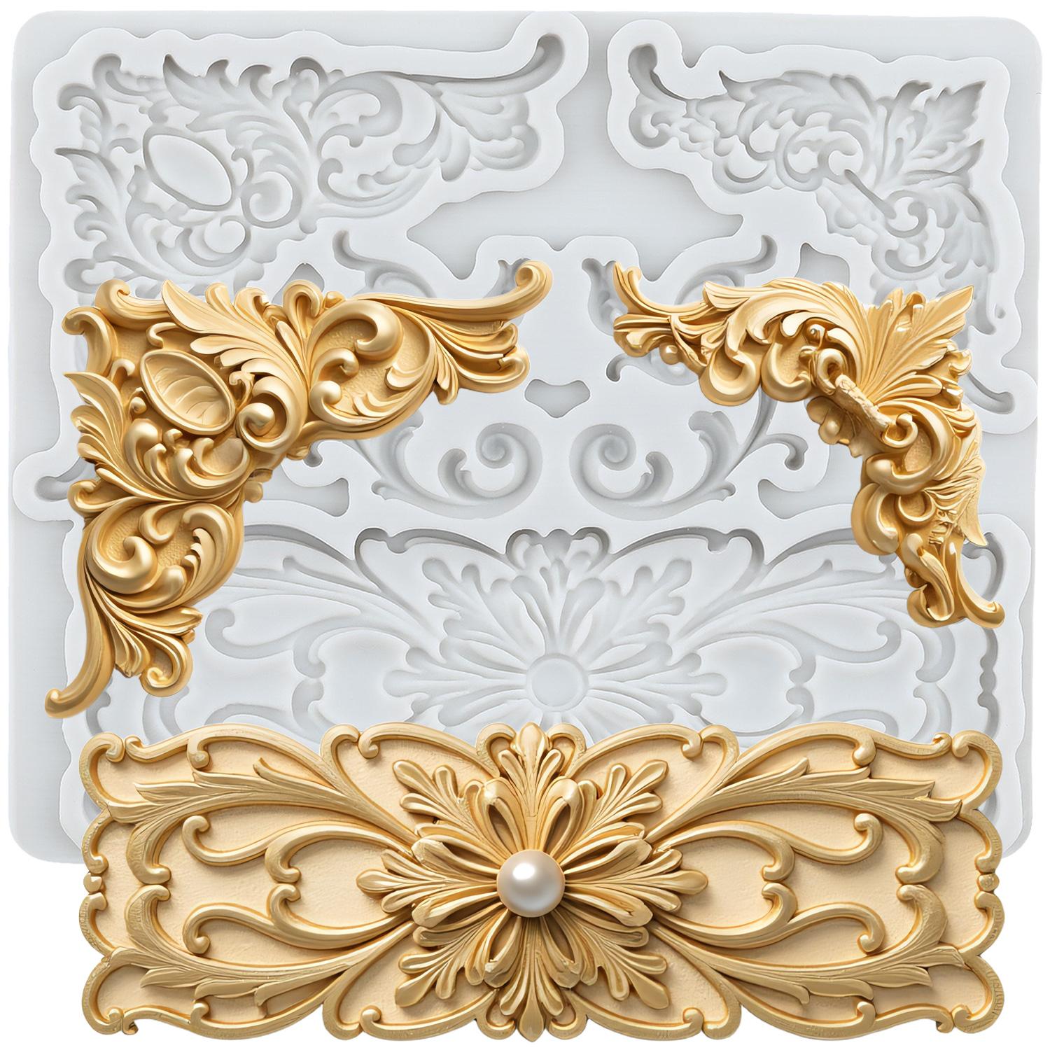 Силиконовая форма в стиле барокко Завитки Свитки Кружево Формы для мастики Инструменты для украшения торта Тематический торт Десерт Украшенная форма для шоколадных конфет серый
Силиконовая форма в стиле барокко Завитки Свитки Кружево Формы для мастики Инструменты для украшения торта Тематический торт Десерт Украшенная форма для шоколадных конфет серый