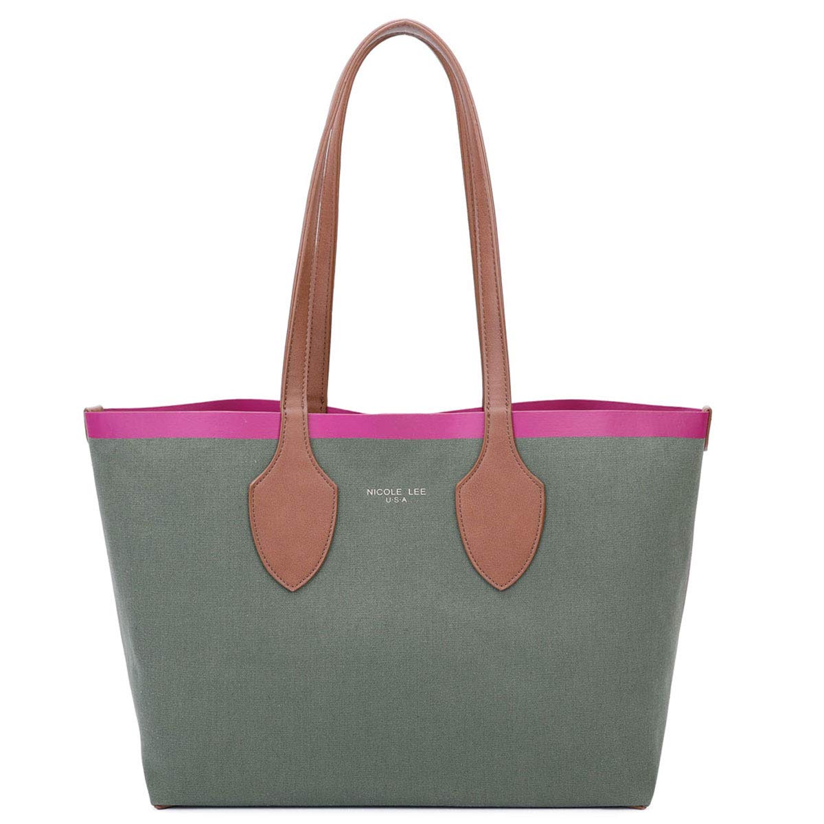 NICOLE LEE CAN15157 Classic Bicolor Reversible Canvas Tote Bag Shoulder Bag Cotton Vegan Bag A4 Large Nicole Lee Women s (Olive) оливковий
NICOLE LEE CAN15157 Classic Bicolor Reversible Canvas Tote Bag Shoulder Bag Cotton Vegan Bag A4 Large Nicole Lee Women s (Olive) оливковий