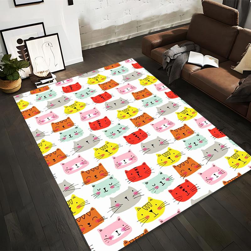 Colorful Cartoon Cat Faces Pattern Carpet - Cute and Playful Design for Home Decor Suitable for use as an anti-slip for room and bedroom sofas 40x60cm( 15x23in )
Colorful Cartoon Cat Faces Pattern Carpet - Cute and Playful Design for Home Decor Suitable for use as an anti-slip for room and bedroom sofas 40x60cm( 15x23in )
