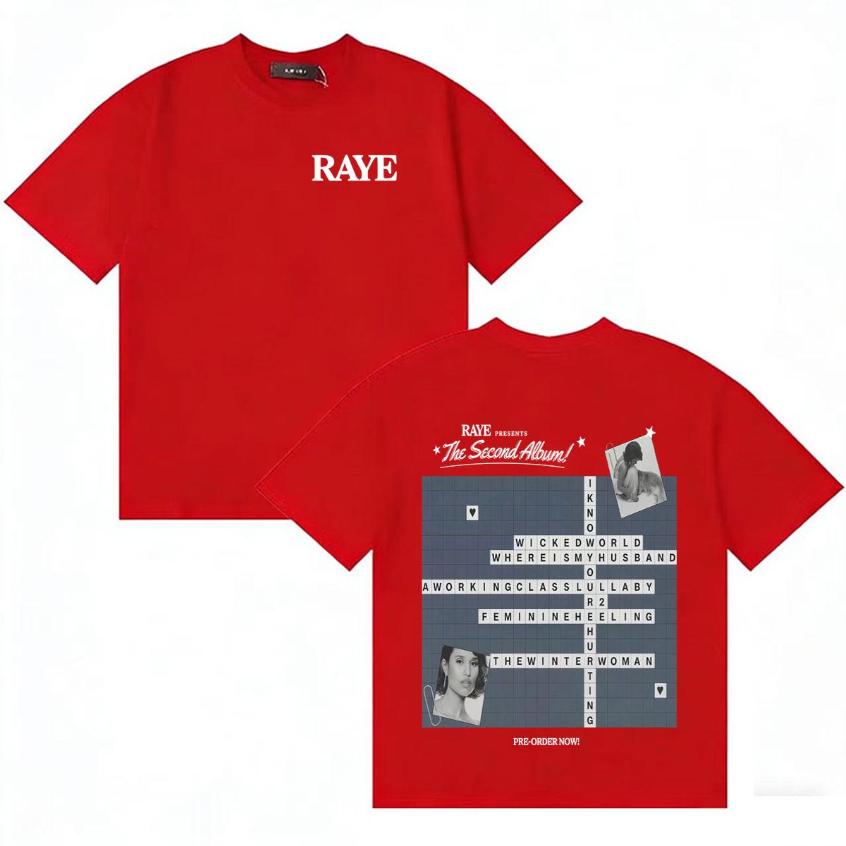 Raye Tour 2026 The Second Album Harajuku Crewneck T Shirts Womens Unisexs Fashion Short Sleeve Tee Shirt Casual Retro Cotton Summer S
Raye Tour 2026 The Second Album Harajuku Crewneck T Shirts Womens Unisexs Fashion Short Sleeve Tee Shirt Casual Retro Cotton Summer S