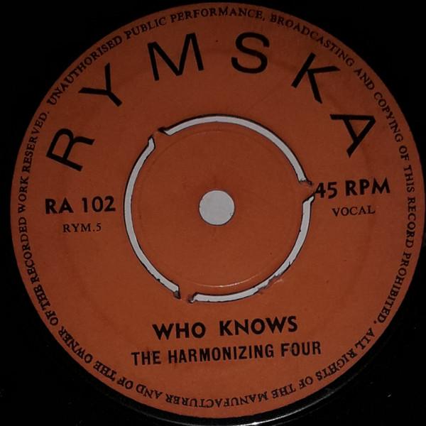 7inch Record HARMONIZING FOUR Who Knows Heart Of Stone RA102 Rymska 1966 UK SoulFunk Used
7inch Record HARMONIZING FOUR Who Knows Heart Of Stone RA102 Rymska 1966 UK SoulFunk Used