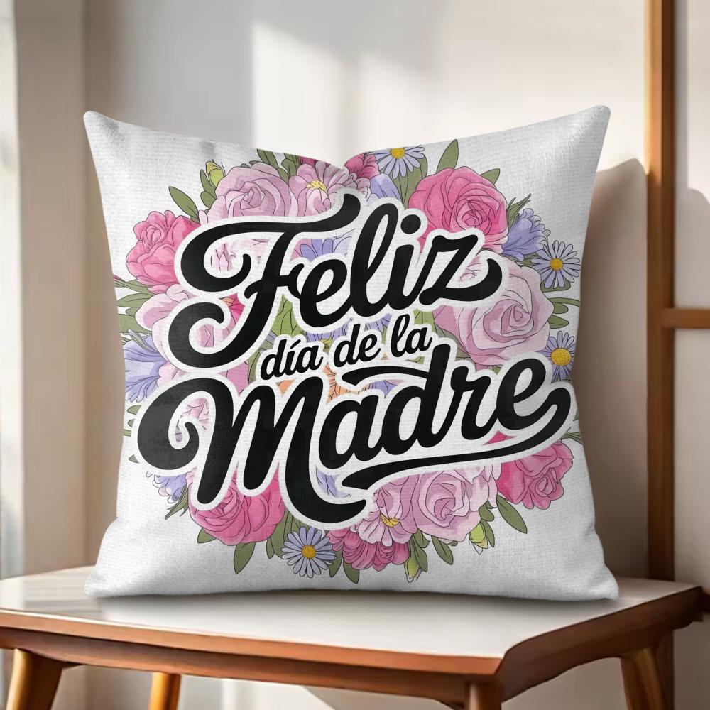 Feliz Dia MaMa Cushion Cover Natural Linen Organic Fabric DoubleSided Printing Couch Pillow Covers Home Decor 30x30cm
Feliz Dia MaMa Cushion Cover Natural Linen Organic Fabric DoubleSided Printing Couch Pillow Covers Home Decor 30x30cm