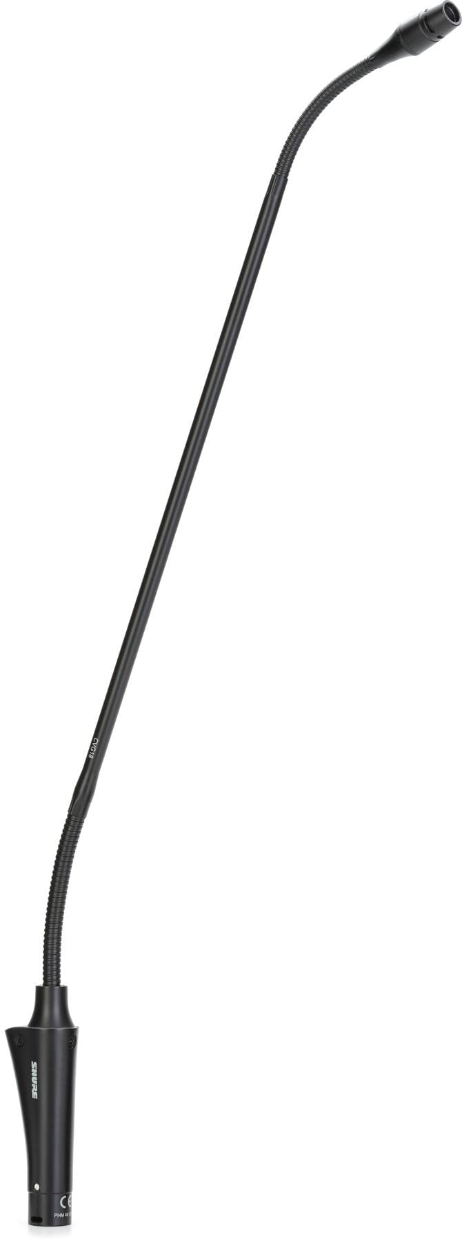 Shure CVG18-BC Gooseneck Condenser Microphone, 18-Inch, Inline Pre-Amp, Flange Mount, Cardioid (Black) by Shure
Shure CVG18-BC Gooseneck Condenser Microphone, 18-Inch, Inline Pre-Amp, Flange Mount, Cardioid (Black) by Shure