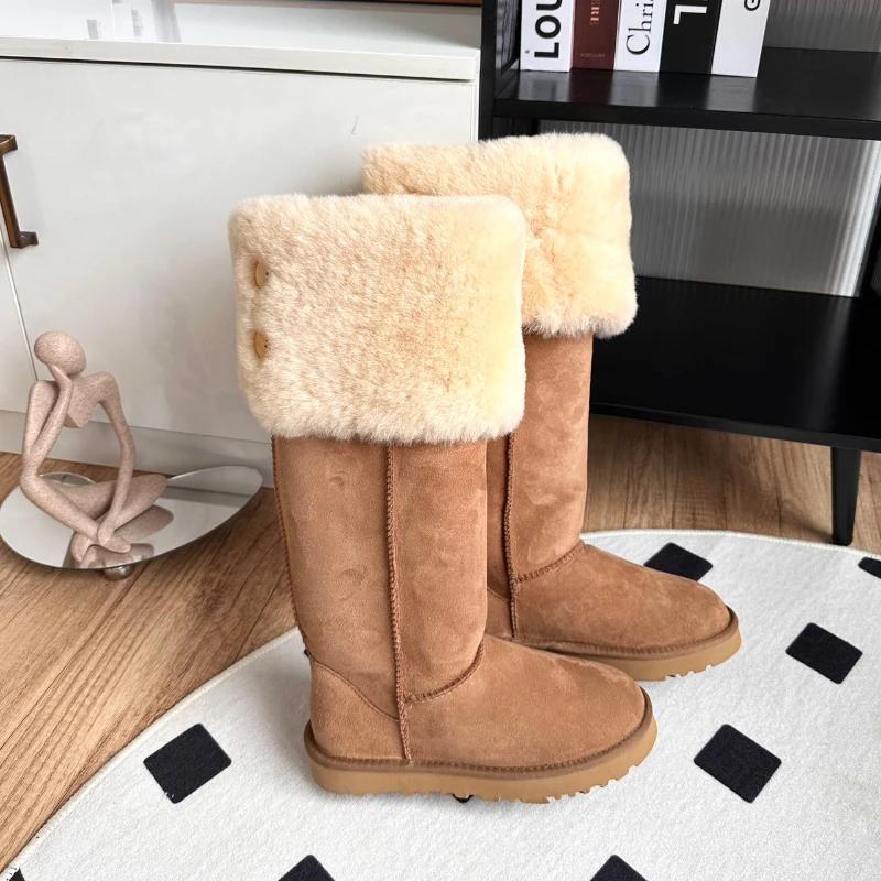 Зимние женские ботфорты, длинные сапоги выше колена, супервысокий голенище, цельные овчинные сноубутсы, зимняя уличная изоляция 36
Зимние женские ботфорты, длинные сапоги выше колена, супервысокий голенище, цельные овчинные сноубутсы, зимняя уличная изоляция 36