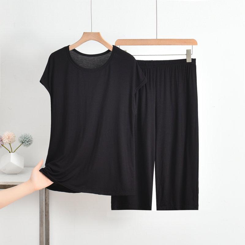 Модальный женский летний пижамный комплект большого размера – Свободный, с круглым вырезом, Легкий хлопковый домашний костюм 6XL
Модальный женский летний пижамный комплект большого размера – Свободный, с круглым вырезом, Легкий хлопковый домашний костюм 6XL