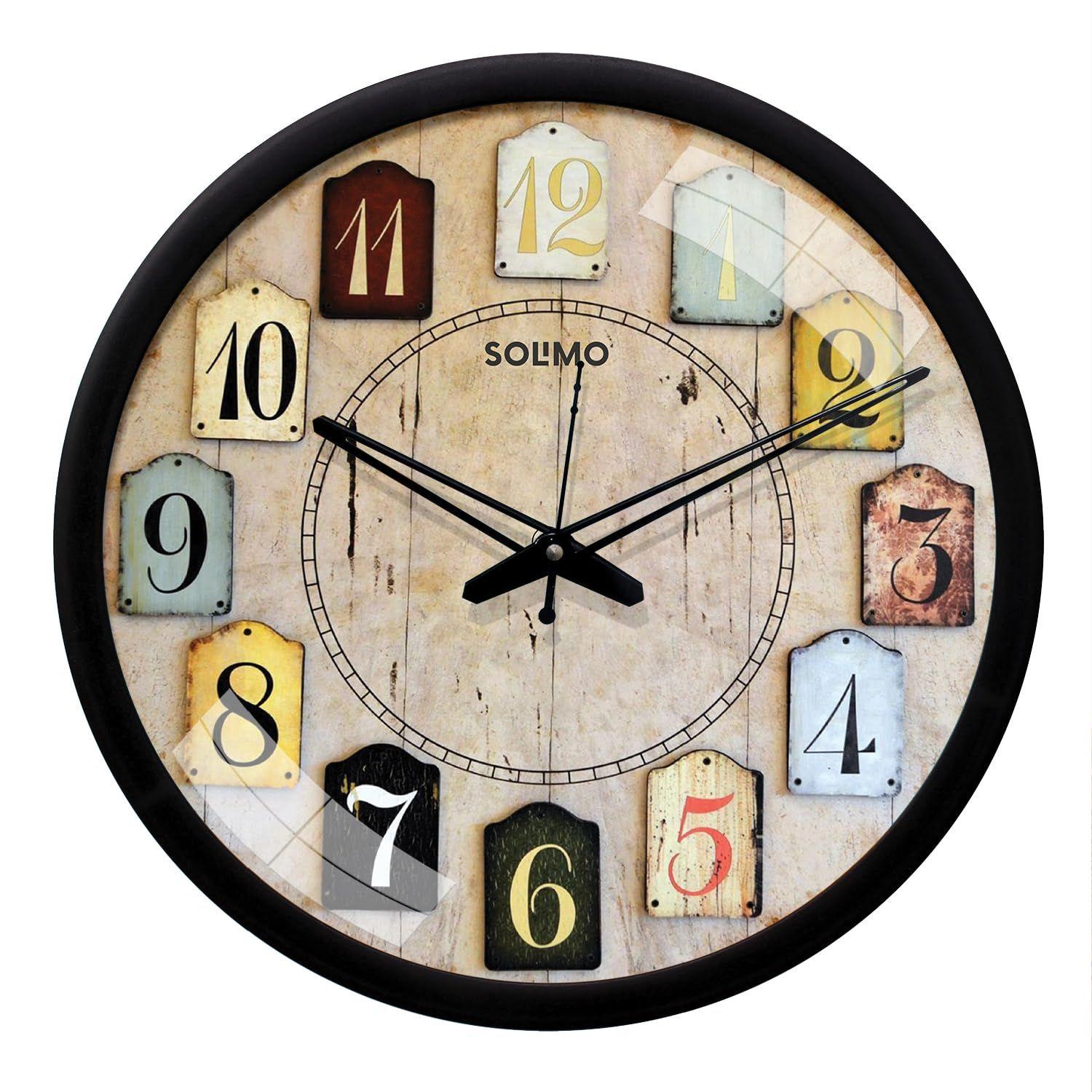 12-inch Contemporary Plastic & Glass Wall Clock - Designer (Silent Movement, Black Frame)
12-inch Contemporary Plastic & Glass Wall Clock - Designer (Silent Movement, Black Frame)