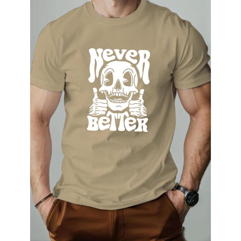 Мужская футболка NEVER BETTER с принтом в виде черепа, 100% хлопок, уличная одежда, повседневная футболка с круглым вырезом, летняя мода 2025, дышащий топ XS
Мужская футболка NEVER BETTER с принтом в виде черепа, 100% хлопок, уличная одежда, повседневная футболка с круглым вырезом, летняя мода 2025, дышащий топ XS