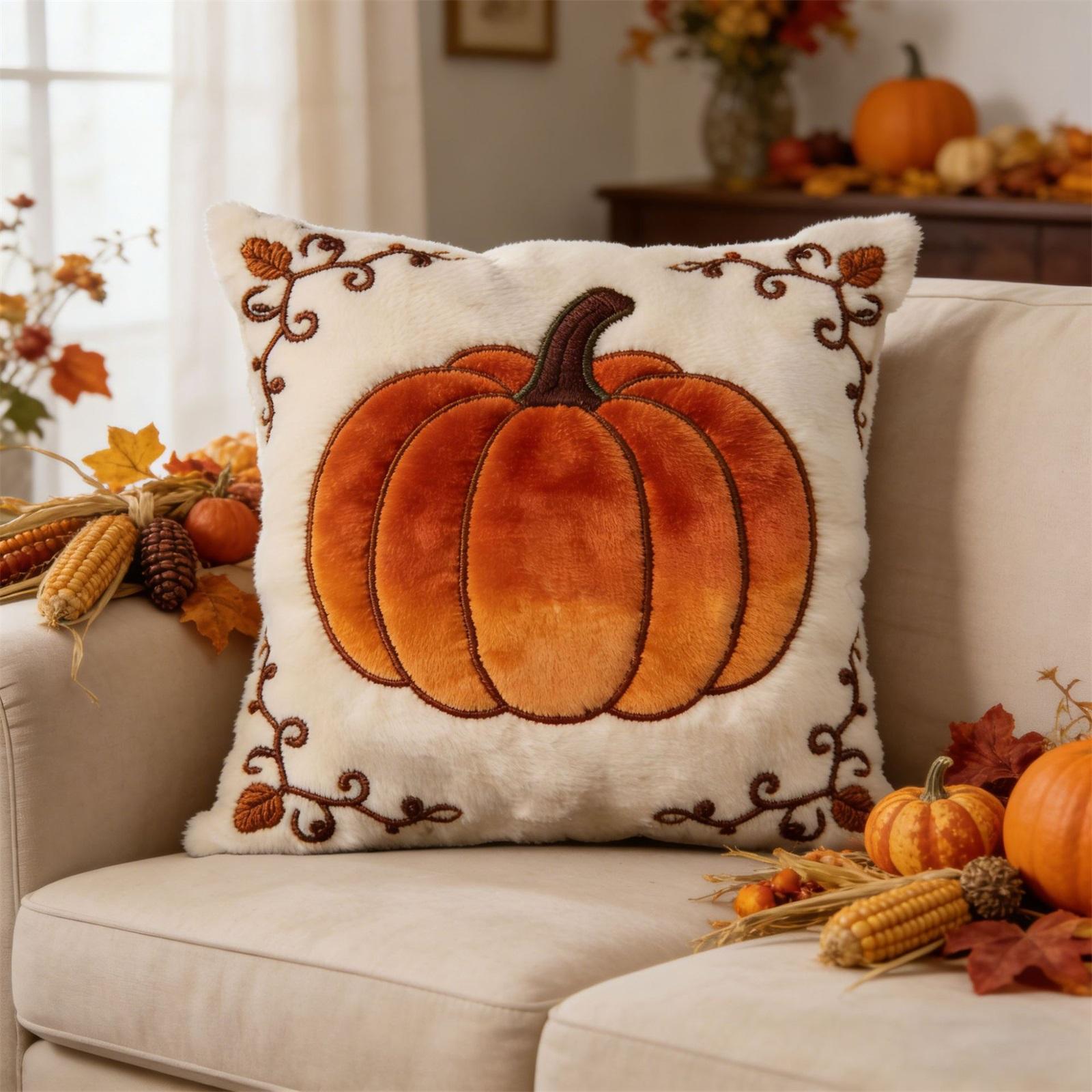 Pumpkin-shaped Plush Quilted Cushion Cover, Soft And Three-dimensional Sofa Cushion And Backrest. One Size
Pumpkin-shaped Plush Quilted Cushion Cover, Soft And Three-dimensional Sofa Cushion And Backrest. One Size