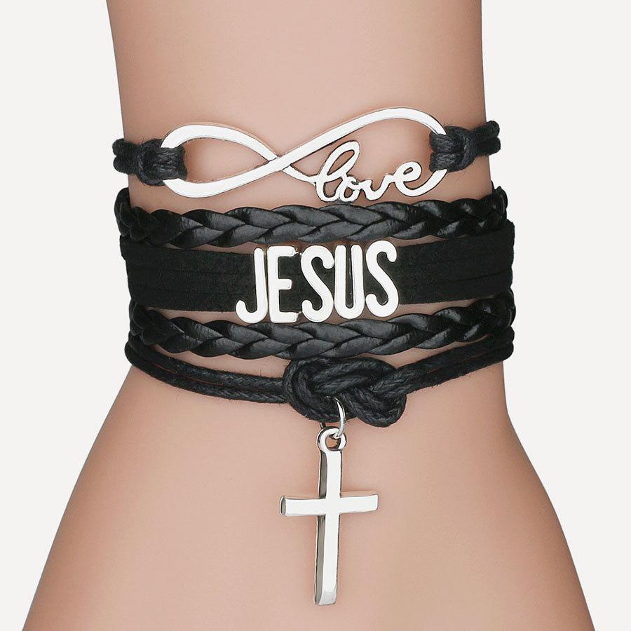 Religious Cross Charm Leather Bracelets For Women Men Jesus Braided Rope Chains Bangle Fashion Prayer Party Jewelry
Religious Cross Charm Leather Bracelets For Women Men Jesus Braided Rope Chains Bangle Fashion Prayer Party Jewelry