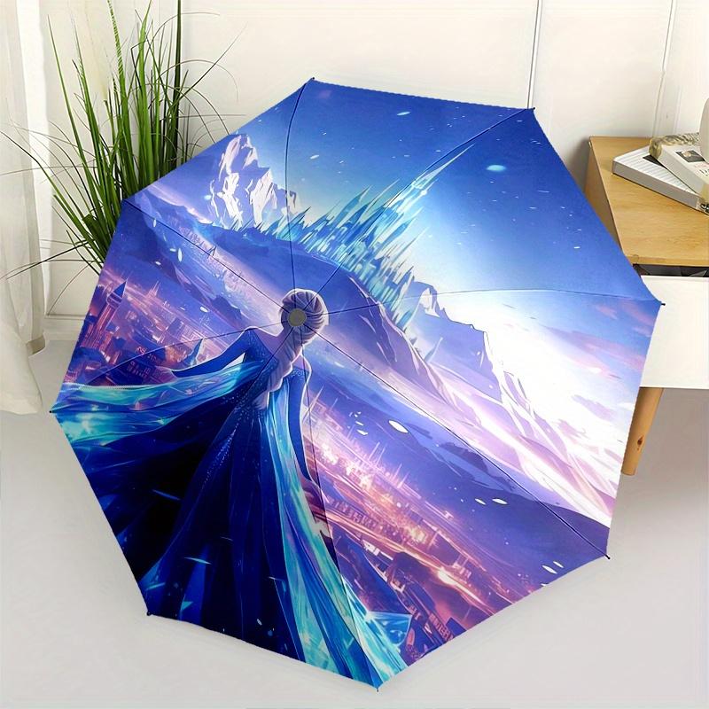 Elsa,Frozen Castle Fully automatic themed umbrella - 8 ribs durable iron frame, tri-fold compact design, perfect as a gift, travel umbrella,
Elsa,Frozen Castle Fully automatic themed umbrella - 8 ribs durable iron frame, tri-fold compact design, perfect as a gift, travel umbrella,