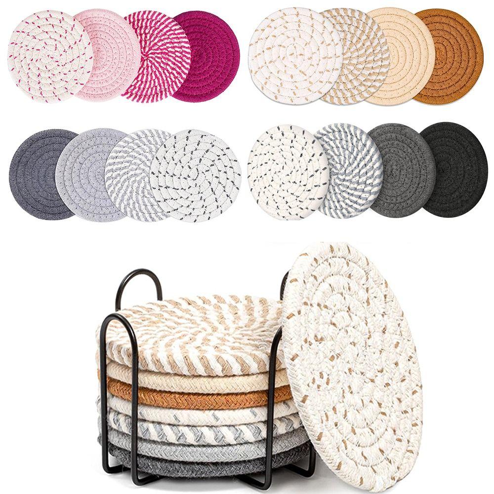 8/10 Pcs Round Drink Coasters Braided Hot Pads Woven Trivet Placemats Coffee Table 8 Pcs Beige
8/10 Pcs Round Drink Coasters Braided Hot Pads Woven Trivet Placemats Coffee Table 8 Pcs Beige