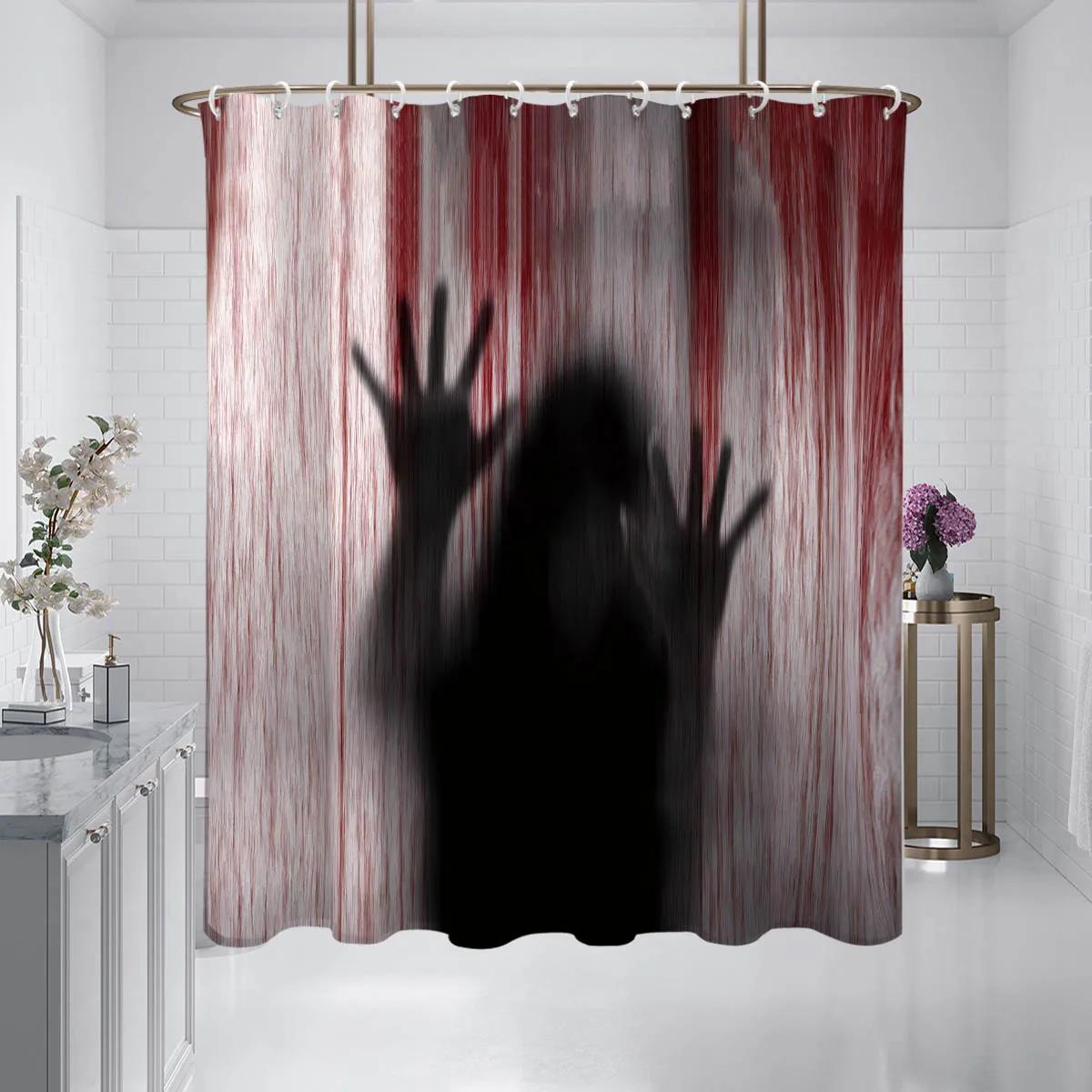 Halloween Shower Curtain Spooky Female Blood Ghost ,Shadow Bloody Handprint Haunted House Shower Curtain For Bathroom Decorati 90x180cm
Halloween Shower Curtain Spooky Female Blood Ghost ,Shadow Bloody Handprint Haunted House Shower Curtain For Bathroom Decorati 90x180cm