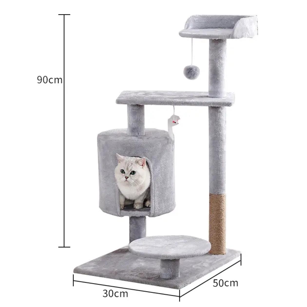Cat Tree with Teaser Ball, Bed, and Climbing Platform - Pet Supplies Default
Cat Tree with Teaser Ball, Bed, and Climbing Platform - Pet Supplies Default
