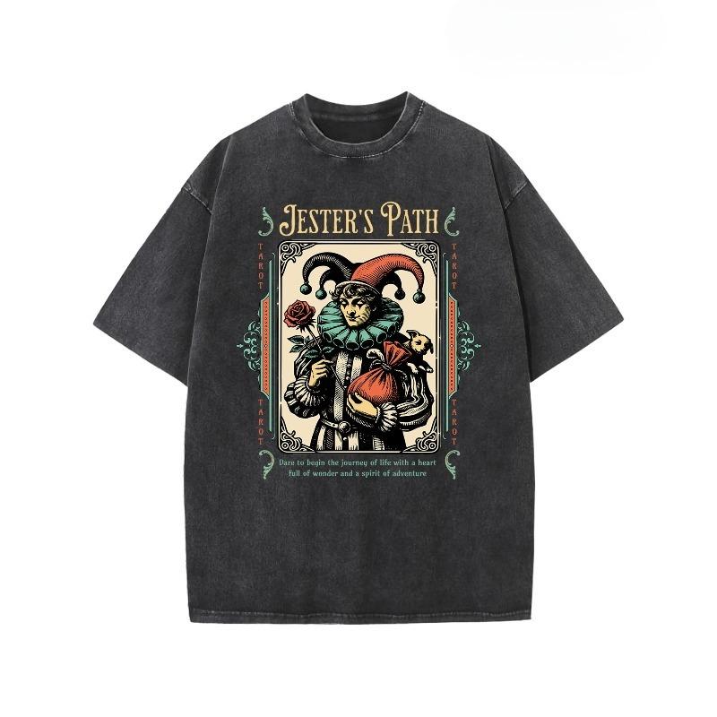 European sizes Men S Vintage Clown And Rose Card Print T-Shirt - Distressed Batik Texture Lavender Short Sleeve, Loose Fit Casual Summer Shirt Print S чёрный
European sizes Men S Vintage Clown And Rose Card Print T-Shirt - Distressed Batik Texture Lavender Short Sleeve, Loose Fit Casual Summer Shirt Print S чёрный