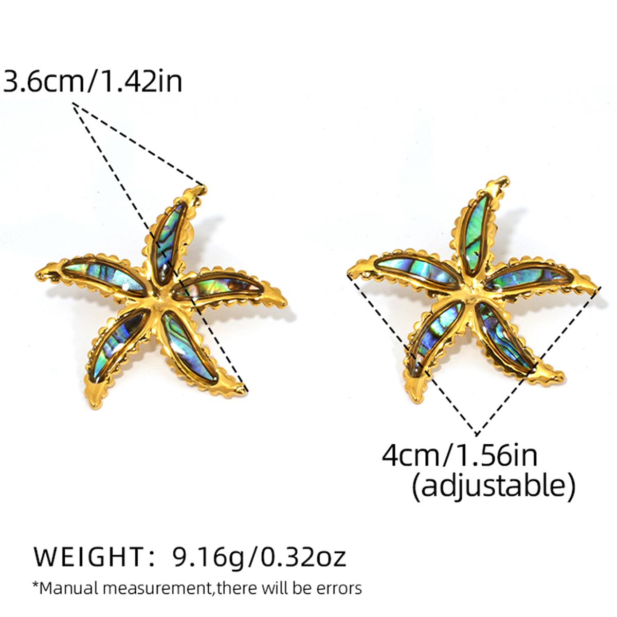 Fashion Starfish Flower Summer Drop Dangle Big Earring for Women Statement Stainless Steel Charm Waterproof Zircon For Vacation
Fashion Starfish Flower Summer Drop Dangle Big Earring for Women Statement Stainless Steel Charm Waterproof Zircon For Vacation