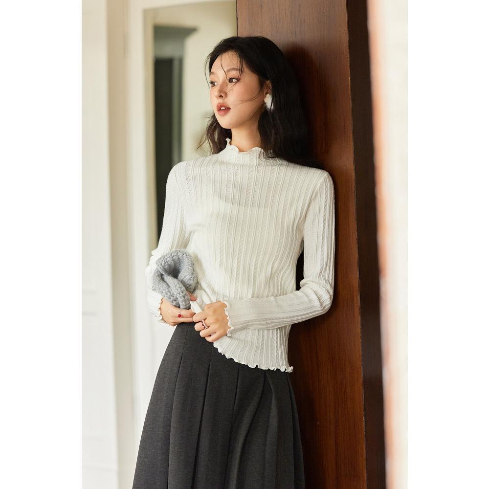 MISHOW Ear Fungus Edge Bottoming Shirt Texture Design Slim Fit Women Soft Light Inside Pullover Knitted Sweater MXD57Z1008 L
MISHOW Ear Fungus Edge Bottoming Shirt Texture Design Slim Fit Women Soft Light Inside Pullover Knitted Sweater MXD57Z1008 L