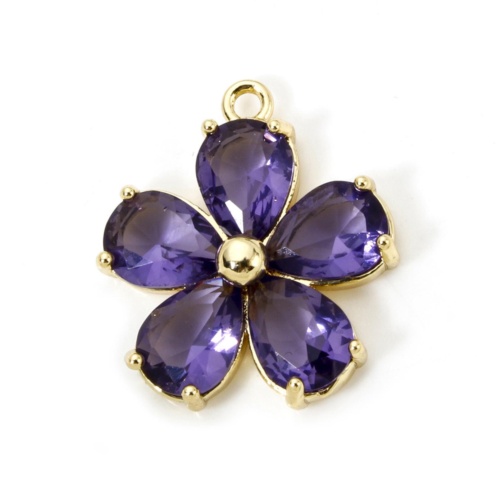 1 Piece Glass Flower Charms 18K Gold Plated Brass Metal Pendant For DIY Jewelry Earrings Necklace Making Findings 21mm x 18.5mm
1 Piece Glass Flower Charms 18K Gold Plated Brass Metal Pendant For DIY Jewelry Earrings Necklace Making Findings 21mm x 18.5mm