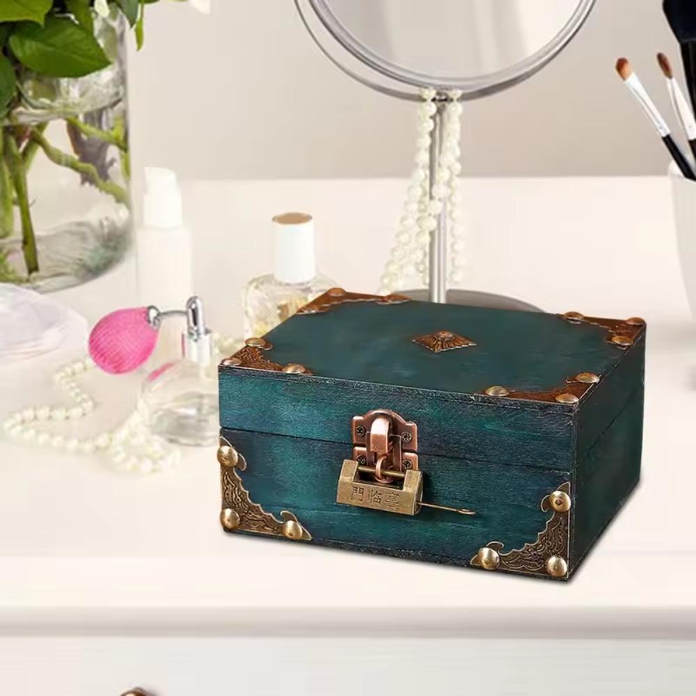 Lockable Jewelry Storage Case Square Wood Treasure Box Creative Lockable Password Box Bracelet green-style A
Lockable Jewelry Storage Case Square Wood Treasure Box Creative Lockable Password Box Bracelet green-style A