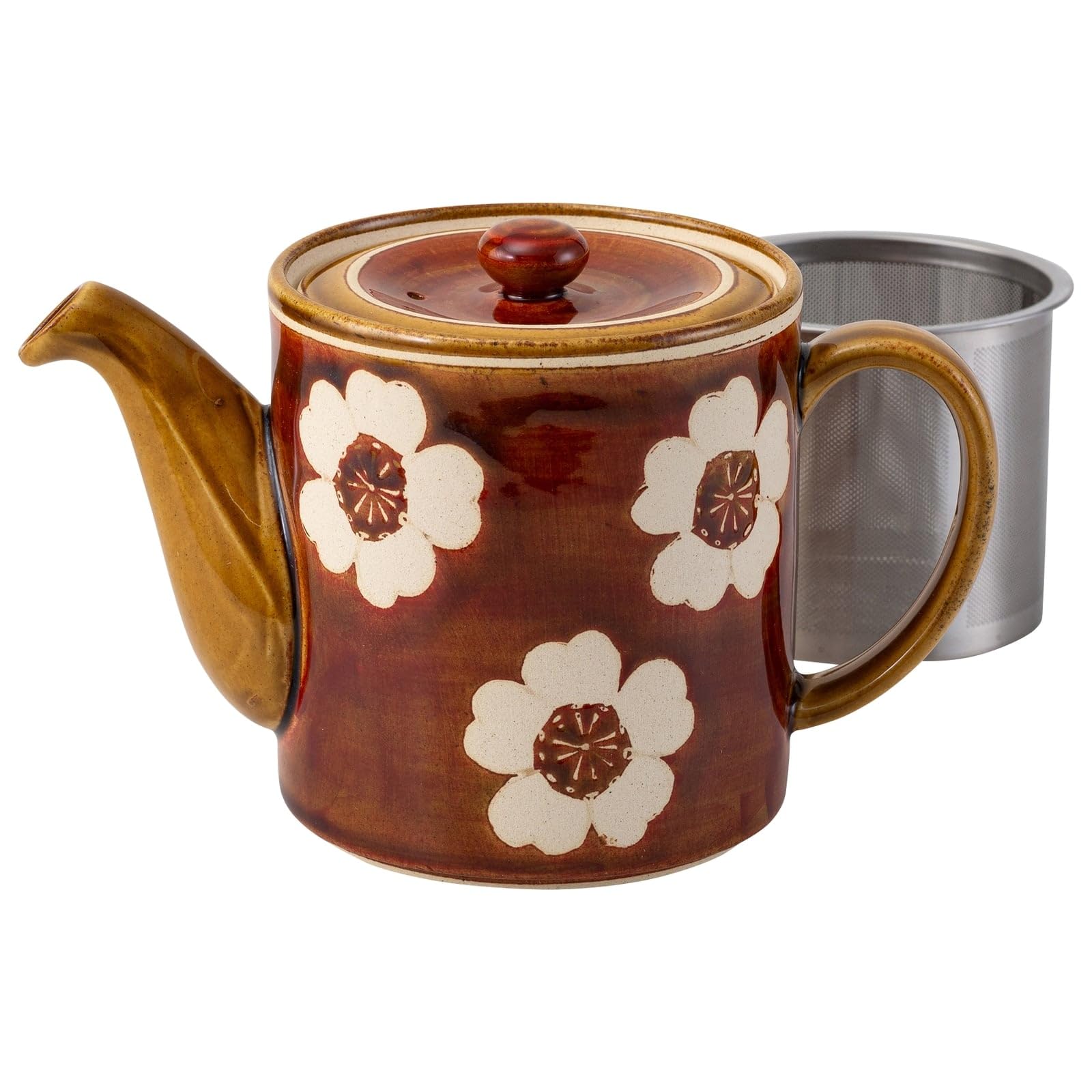 Hasami ware teapot (Super Stainless Steel with tea strainer), pansy pattern, brown, capacity approx. 375ml, made in Japan, product number 25521
Hasami ware teapot (Super Stainless Steel with tea strainer), pansy pattern, brown, capacity approx. 375ml, made in Japan, product number 25521