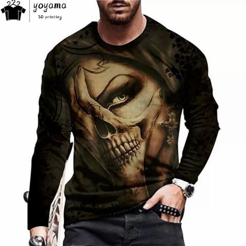 Мужская одежда с принтом черепа, модная мужская футболка с длинным рукавом, мужские винтажные футболки с принтом черепа, повседневные свободные мужские рубашки, топы XL
Мужская одежда с принтом черепа, модная мужская футболка с длинным рукавом, мужские винтажные футболки с принтом черепа, повседневные свободные мужские рубашки, топы XL