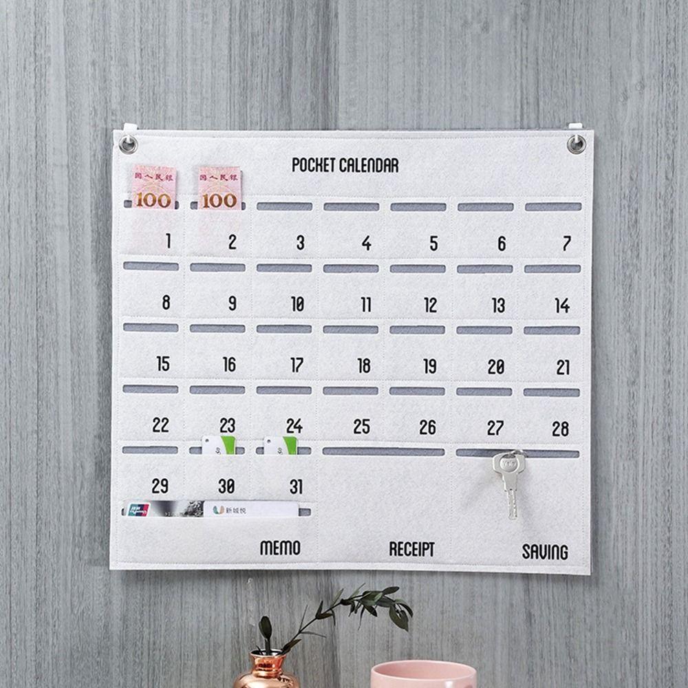 Wall Mounted With Pockets Monthly Hanging Chart Holder Wall Decoration Storage Bag Calendar Bag сірий
Wall Mounted With Pockets Monthly Hanging Chart Holder Wall Decoration Storage Bag Calendar Bag сірий