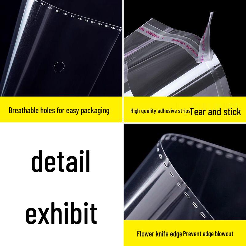 Transparent Self-Adhesive OPP Plastic Bags 40x50CM for Clothing Packaging Double Layer 5 Silk (100 pcs) - 40x50 OPP5
Transparent Self-Adhesive OPP Plastic Bags 40x50CM for Clothing Packaging Double Layer 5 Silk (100 pcs) - 40x50 OPP5