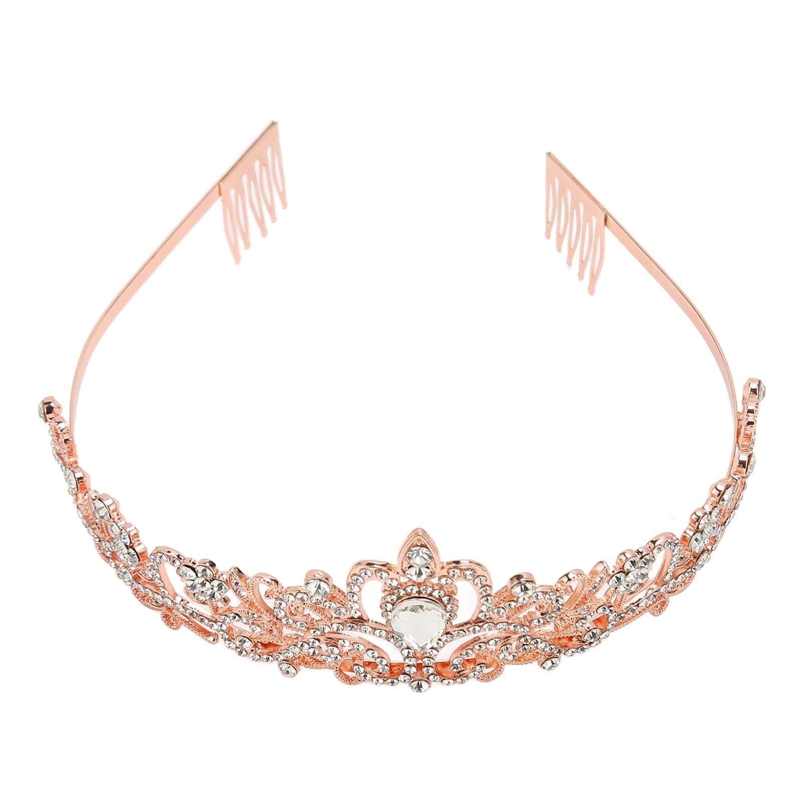 Bridal Crown Rhinestone Elegant Glittering Wedding Princess Crown for Halloween Rose Gold
Bridal Crown Rhinestone Elegant Glittering Wedding Princess Crown for Halloween Rose Gold