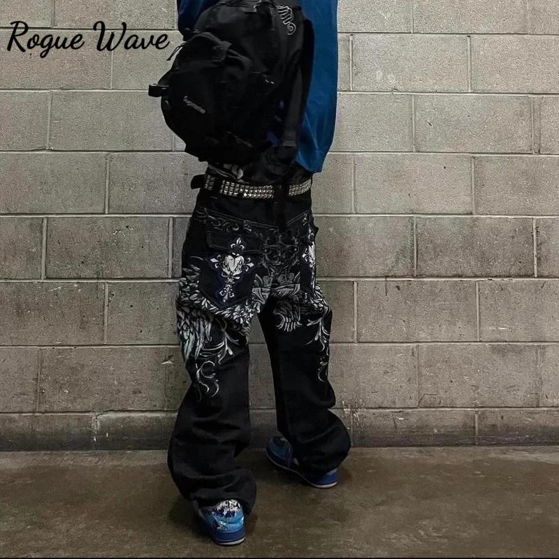 RogueWave High Street Gothic Embroidered Black Y2K High Waist Jeans American Retro Street Couple Casual Pants S
RogueWave High Street Gothic Embroidered Black Y2K High Waist Jeans American Retro Street Couple Casual Pants S
