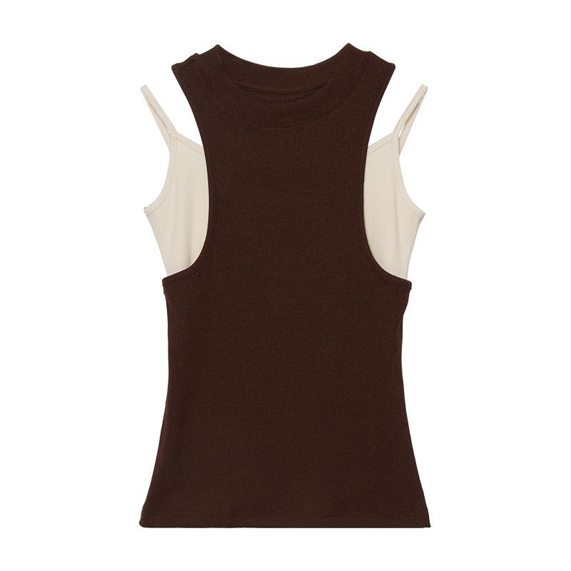 Модный женский жилет в рубчик, имитирующий двойку: Мягкая, приятная к коже, высокоэластичная, удобная, дышащая, универсальная майка One Size темно-каштановый
Модный женский жилет в рубчик, имитирующий двойку: Мягкая, приятная к коже, высокоэластичная, удобная, дышащая, универсальная майка One Size темно-каштановый