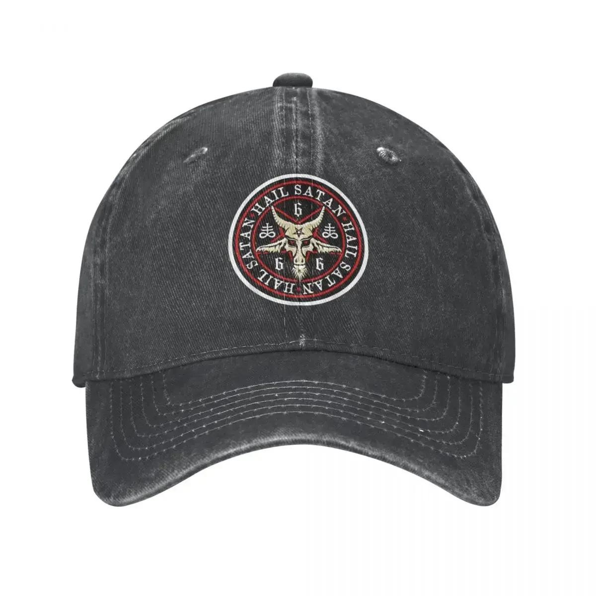 Hail Satan Baphomet Goat Baseball Cap Lucifer Gothic Pagan Distressed Washed Caps Hat Vintage Outdoor Travel Snapback Hat Adjustable
Hail Satan Baphomet Goat Baseball Cap Lucifer Gothic Pagan Distressed Washed Caps Hat Vintage Outdoor Travel Snapback Hat Adjustable