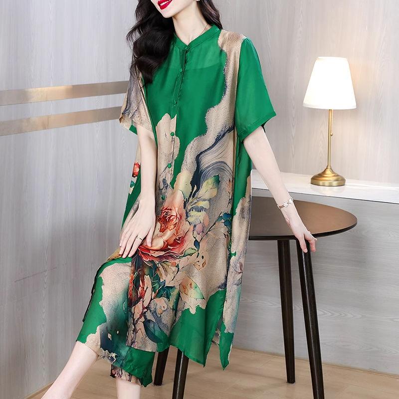 Plus Size Women s Summer 2025 Cardigan & Top Set - Casual Print, Fashionable for Middle-Aged & Elderly M (up to 100 jin)
Plus Size Women s Summer 2025 Cardigan & Top Set - Casual Print, Fashionable for Middle-Aged & Elderly M (up to 100 jin)