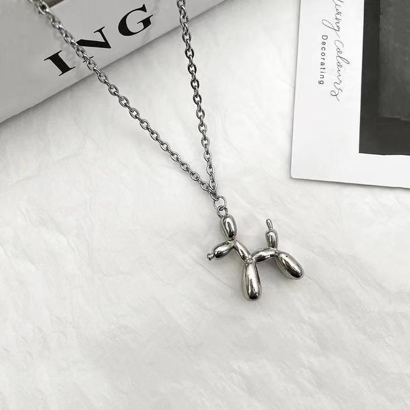 Cute Style Stainless Steel Balloon Dog Golden Pendant Necklace Sweet Funny Clavicle Chain Unique Girl Birthday Gift срібний
Cute Style Stainless Steel Balloon Dog Golden Pendant Necklace Sweet Funny Clavicle Chain Unique Girl Birthday Gift срібний