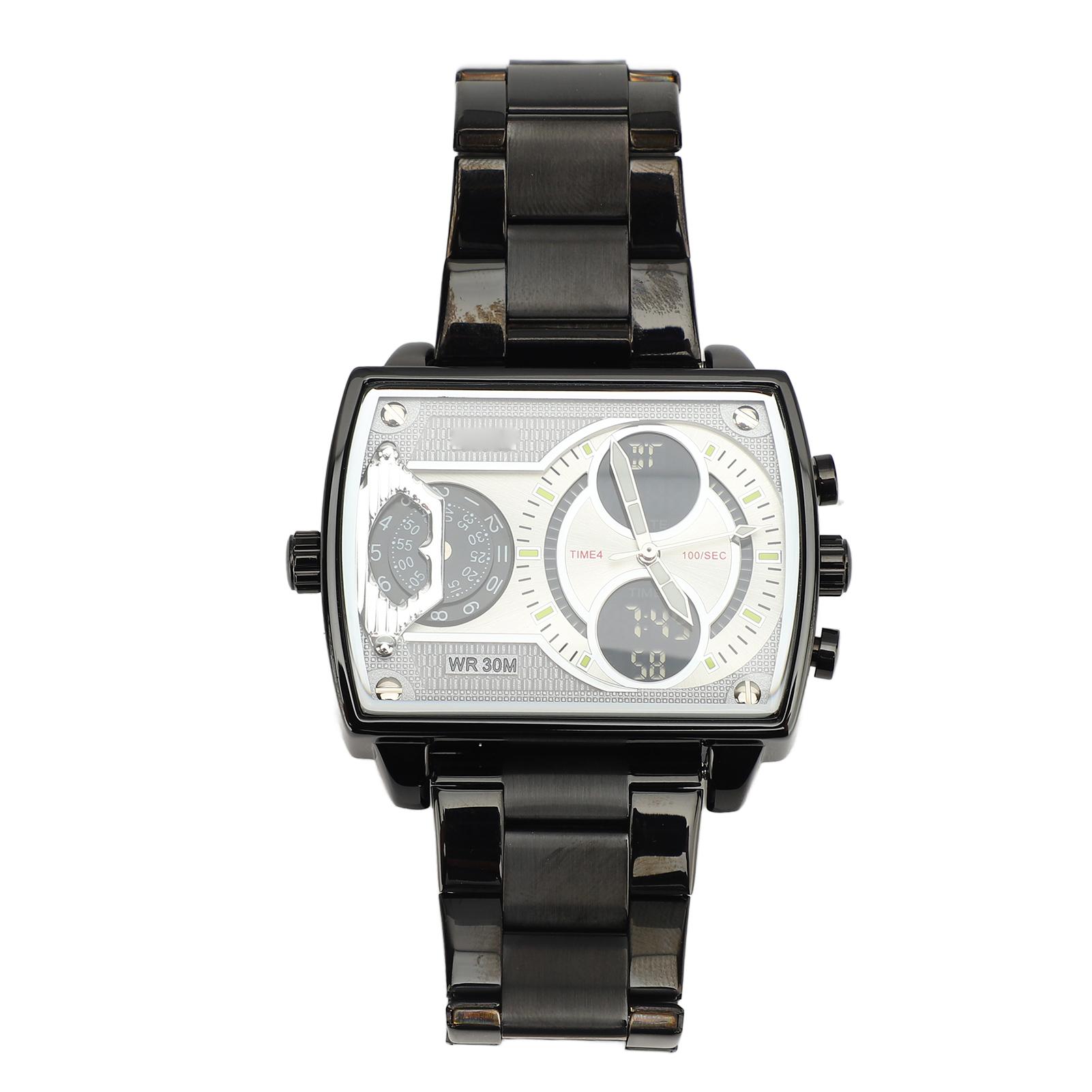 Electronic Quartz Watch for Men Boys Double Display Rectangular Dial Watch 30M Waterproof Luminous
Electronic Quartz Watch for Men Boys Double Display Rectangular Dial Watch 30M Waterproof Luminous