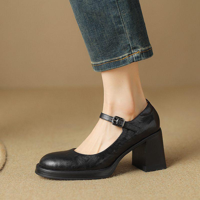 Krazing Pot Sheepskin Round Toe Thick High Heels Summer Shoes Big Size 41 High Quality Metal Buckle Women Shallow Pumps 34 чёрный
Krazing Pot Sheepskin Round Toe Thick High Heels Summer Shoes Big Size 41 High Quality Metal Buckle Women Shallow Pumps 34 чёрный