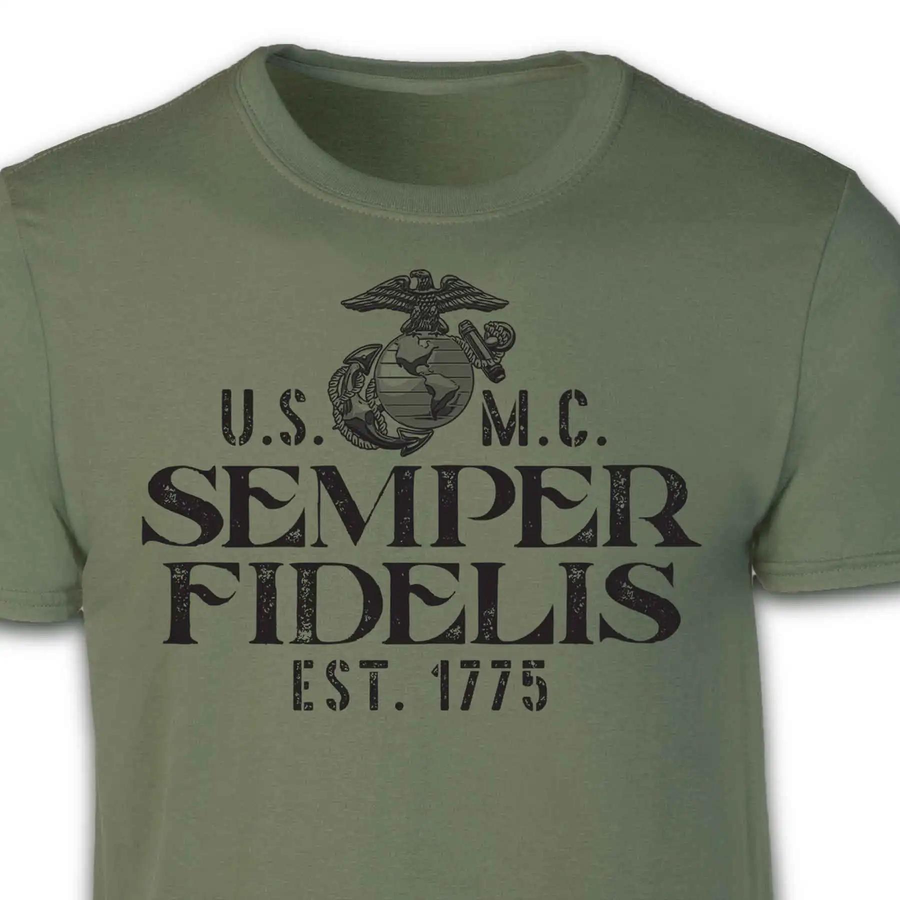 Semper Fidelis 1775 Футболка Корпуса Морской Пехоты США 100% Хлопок Круглый Вырез Короткий Рукав Повседневная Мужская Футболка Размер S3XL S
Semper Fidelis 1775 Футболка Корпуса Морской Пехоты США 100% Хлопок Круглый Вырез Короткий Рукав Повседневная Мужская Футболка Размер S3XL S