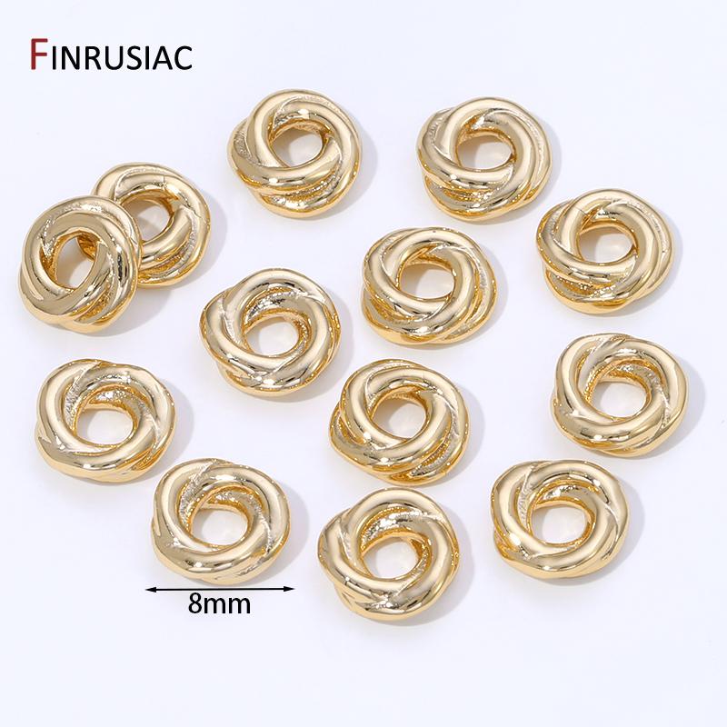 14K Gold Plated Twisted Round Spacer Bead,Irregular Circle Separator Bead For Jewelry Making Supplies,DIY bracelet Accessories 5 pieces
14K Gold Plated Twisted Round Spacer Bead,Irregular Circle Separator Bead For Jewelry Making Supplies,DIY bracelet Accessories 5 pieces