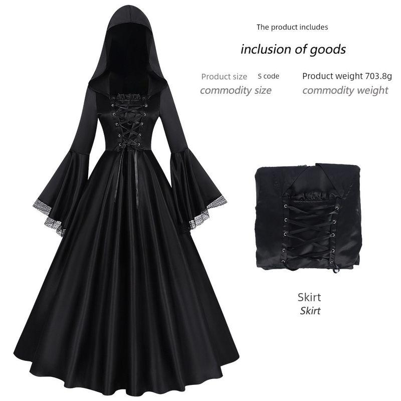 European and American Plus-Size Gothic Long Dress for Women, Renaissance Cosplay Costume, Halloween Ball Cosplay Performance Outfit. Black S
European and American Plus-Size Gothic Long Dress for Women, Renaissance Cosplay Costume, Halloween Ball Cosplay Performance Outfit. Black S