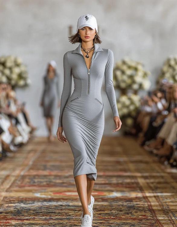 2025 British Style Slim Long Sleeve Zipper Polo Dress for Women - Autumn/Winter Collection S серый
2025 British Style Slim Long Sleeve Zipper Polo Dress for Women - Autumn/Winter Collection S серый