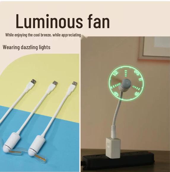 Portable LED Clock Fan: Creative USB-Powered Handheld Novelty Gift
Portable LED Clock Fan: Creative USB-Powered Handheld Novelty Gift