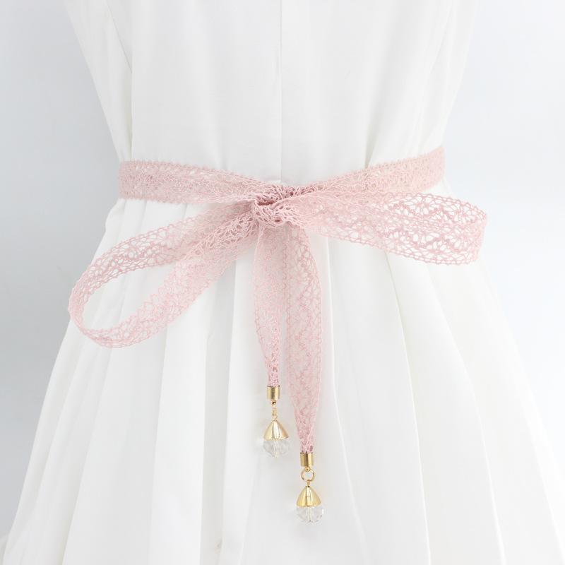 Mary Lace-trimmed waist tie - korean style sweet skirt knotted pearl waist chain рожевий
Mary Lace-trimmed waist tie - korean style sweet skirt knotted pearl waist chain рожевий