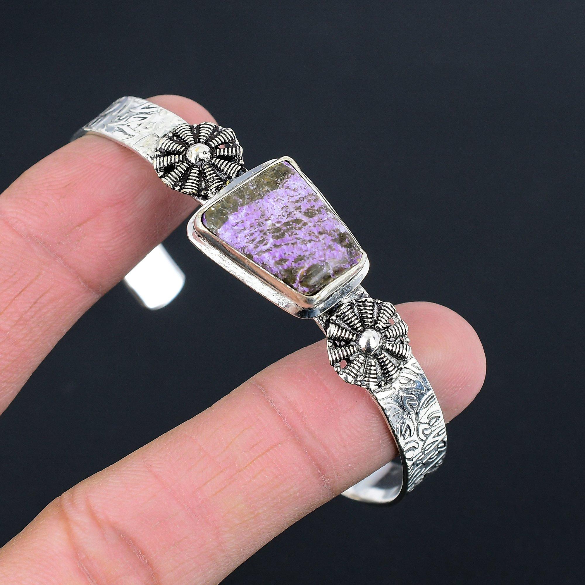 Womens day Deal Natural Purpurite Elegant Bangle Bracelet 925 Sterling Silver Adjustable
Womens day Deal Natural Purpurite Elegant Bangle Bracelet 925 Sterling Silver Adjustable
