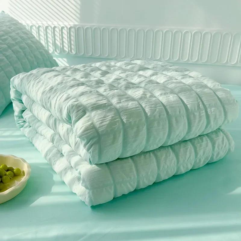 Summer Korean Ultra Thin Bubble Wash Cotton Quilt Household Suitable Cool & Refreshing Blanket Breathable Air Conditioner Quilt 150x200cm
Summer Korean Ultra Thin Bubble Wash Cotton Quilt Household Suitable Cool & Refreshing Blanket Breathable Air Conditioner Quilt 150x200cm