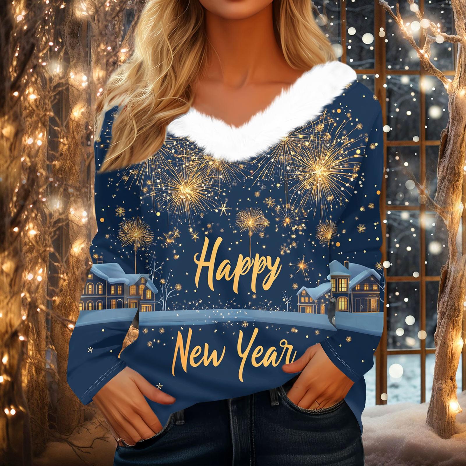 Женская рождественская рубашка с длинным рукавом и принтом V-образным вырезом, повседневная свободная футболка, топы M
Женская рождественская рубашка с длинным рукавом и принтом V-образным вырезом, повседневная свободная футболка, топы M