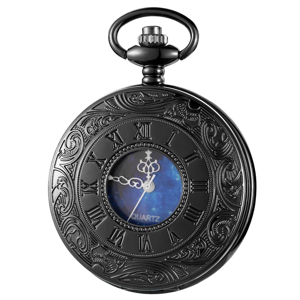 Pocket Watch Hollow Blue Starry Design Roman Numerals Vintage Quartz Pocket Watch with Chain Men s Pocket Watch
Pocket Watch Hollow Blue Starry Design Roman Numerals Vintage Quartz Pocket Watch with Chain Men s Pocket Watch