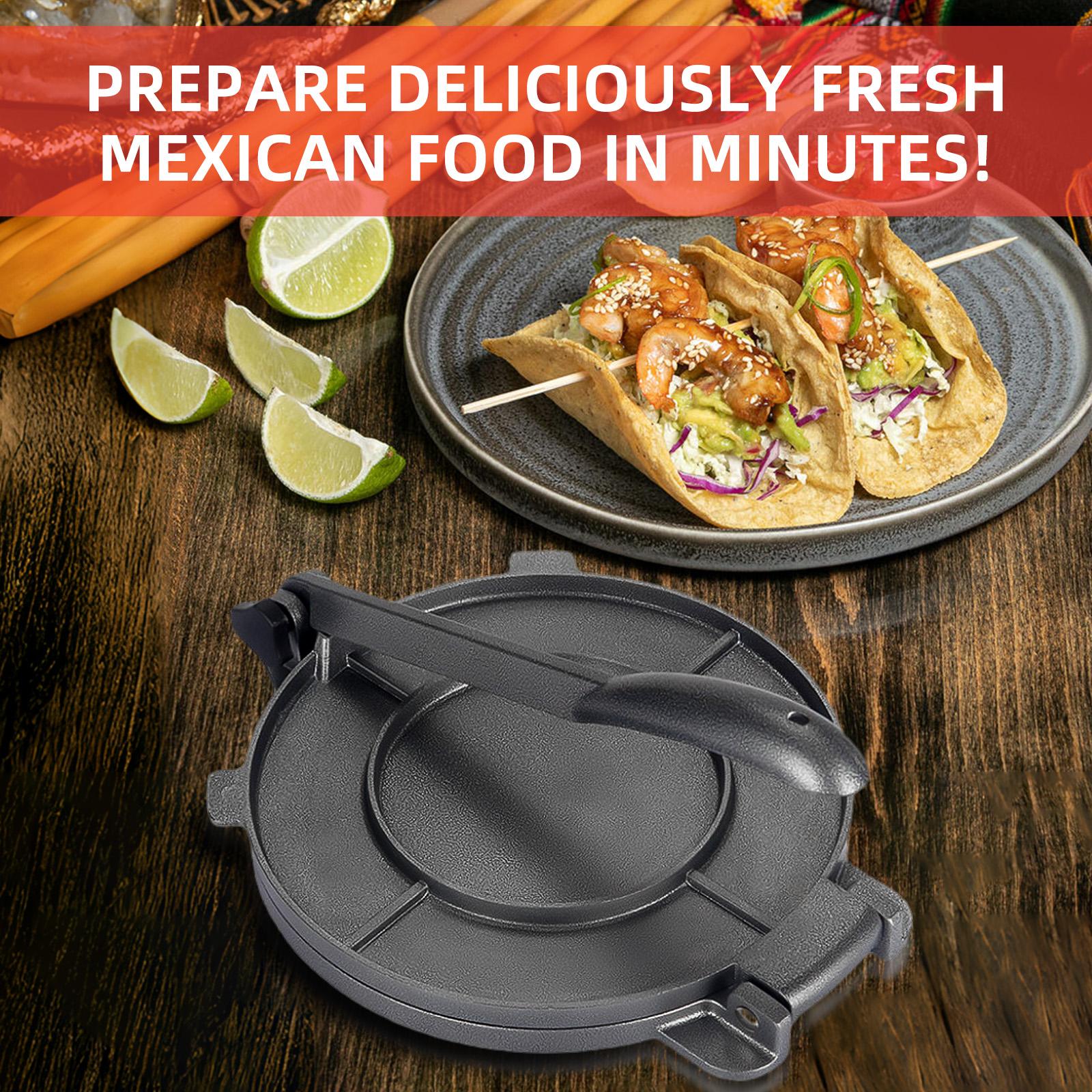 Tortilla Press 8 Inches Heavy Duty Flour Tortilla Press Aluminum Alloy Pre Seasoned Roti Maker with Handle for Corn чорний
Tortilla Press 8 Inches Heavy Duty Flour Tortilla Press Aluminum Alloy Pre Seasoned Roti Maker with Handle for Corn чорний