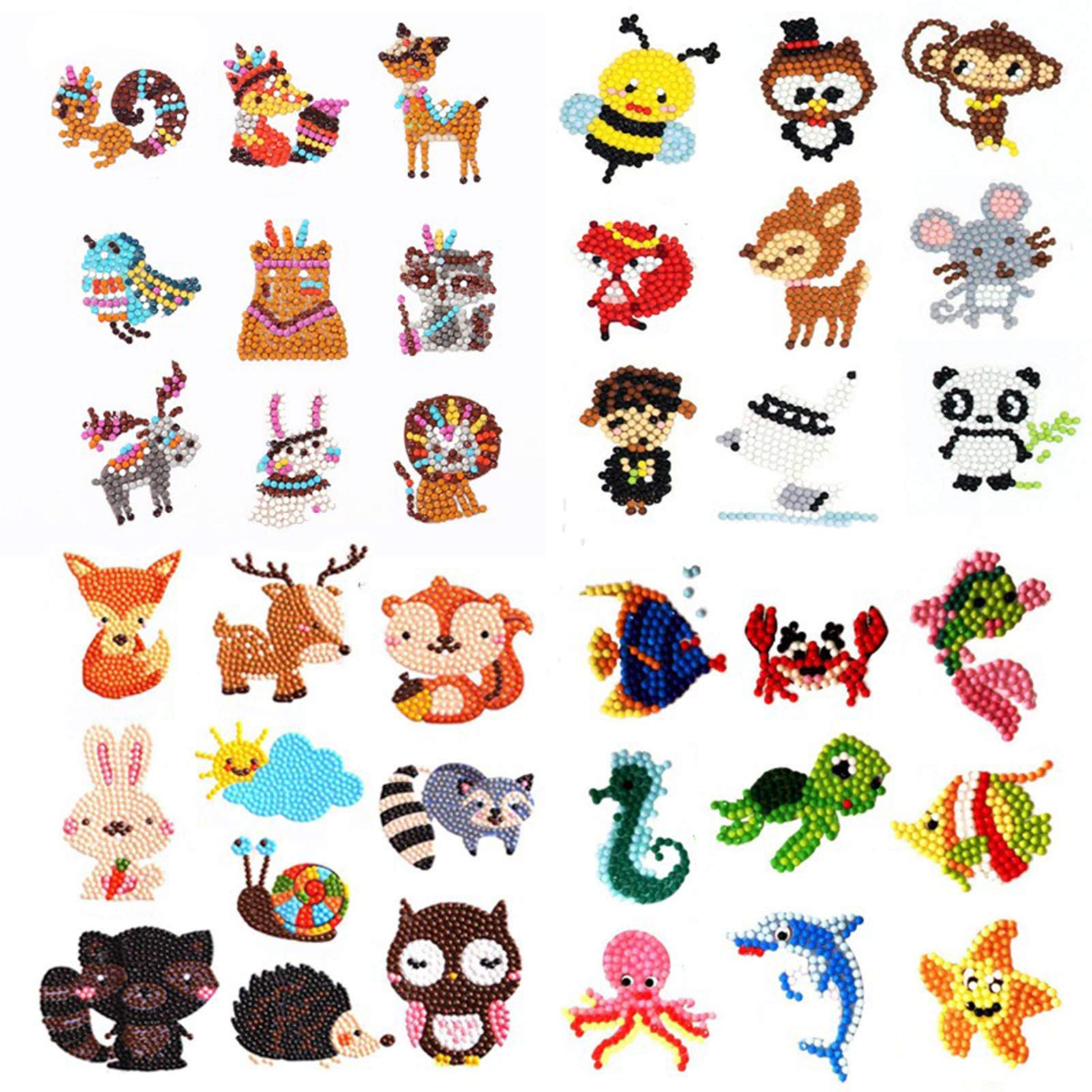 37 шт. Алмазные наклейки для рисования BetterJonny 5D Diamond Kit Kids Animal Mosaic Art Diamond Painting Kit Cross Stitch Kit Beginner DIY Craft
37 шт. Алмазные наклейки для рисования BetterJonny 5D Diamond Kit Kids Animal Mosaic Art Diamond Painting Kit Cross Stitch Kit Beginner DIY Craft
