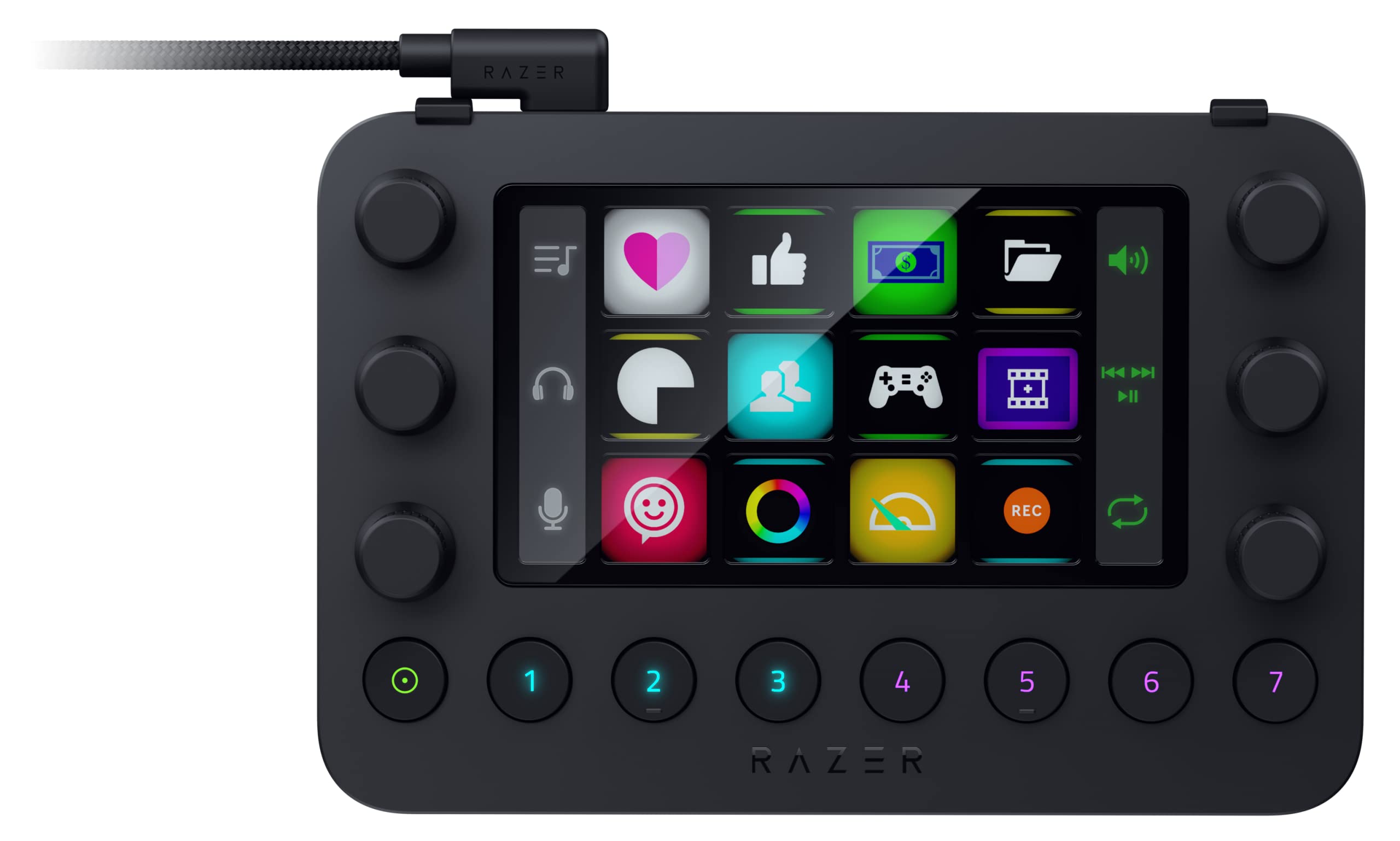 Razer Stream Controller controller for live streaming content creation 12 tactile Switchblade keys for fingertip control 6 tactile analog dials and 2
Razer Stream Controller controller for live streaming content creation 12 tactile Switchblade keys for fingertip control 6 tactile analog dials and 2