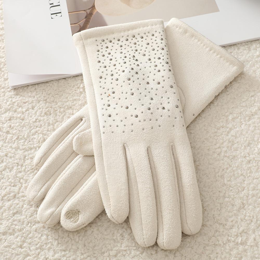 Fashion Elegant Suede Gloves Windproof Elasticity Hot Diamonds Gloves Thickened Warm Touch Screen Gloves Autumn Winter for Women бежевый
Fashion Elegant Suede Gloves Windproof Elasticity Hot Diamonds Gloves Thickened Warm Touch Screen Gloves Autumn Winter for Women бежевый