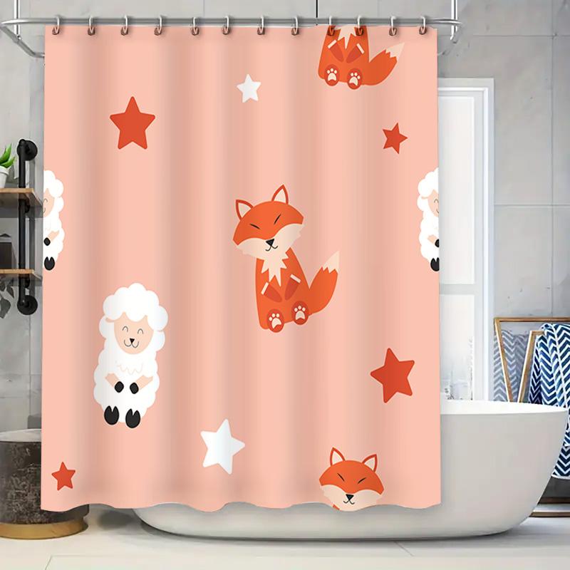 Cute Fox Sheep Stars Shower Curtain Waterproof Fabric For Bathroom Decor Home Decoration Diy Project Coral Pink (59X72) Title: A W60H190(CM)-1 Pcs
Cute Fox Sheep Stars Shower Curtain Waterproof Fabric For Bathroom Decor Home Decoration Diy Project Coral Pink (59X72) Title: A W60H190(CM)-1 Pcs